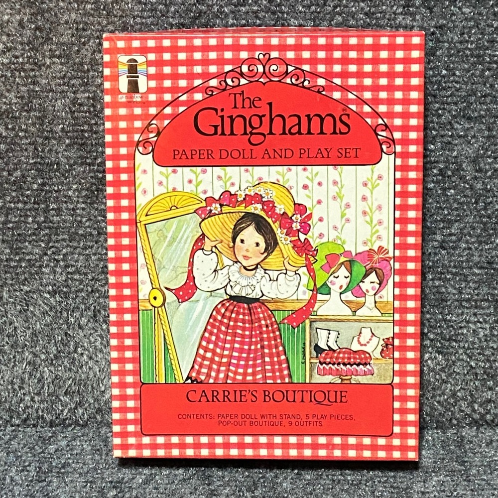 The Ginghams Paper Doll Play Set Carrie's Boutique Rainbow Works Vintage‎ 1970s